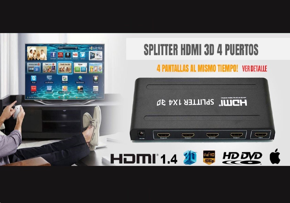 Splitter 4 Puertos HDMI